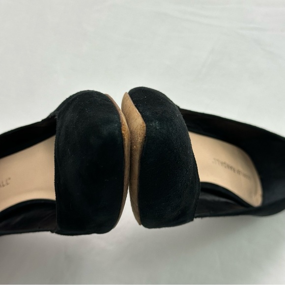 Loeffler Randall Pari Fringe Pumps Size 8.5 Black Heel Pointed Toe Suede Leather - Picture 5 of 13